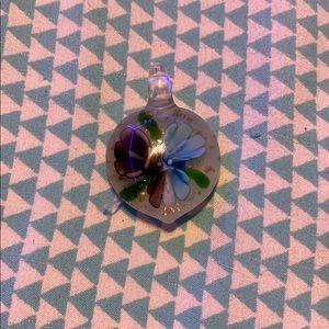 Flower Cermaic glass pendant for necklace